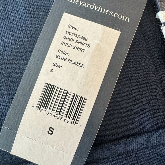 NWT* Vineyard Vines Collegiate 1/4 Zip Shep Shirt in Navy - Men's Small - Picture 8 of 10